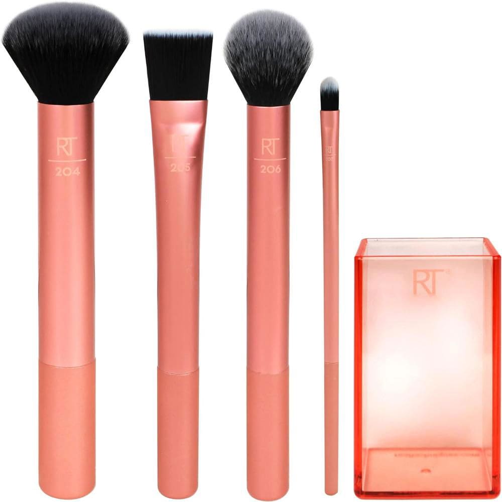 Real Techniques Brush set pack of 3 flawless brush with 2 blenders - THE BEAUTY HEAVEN