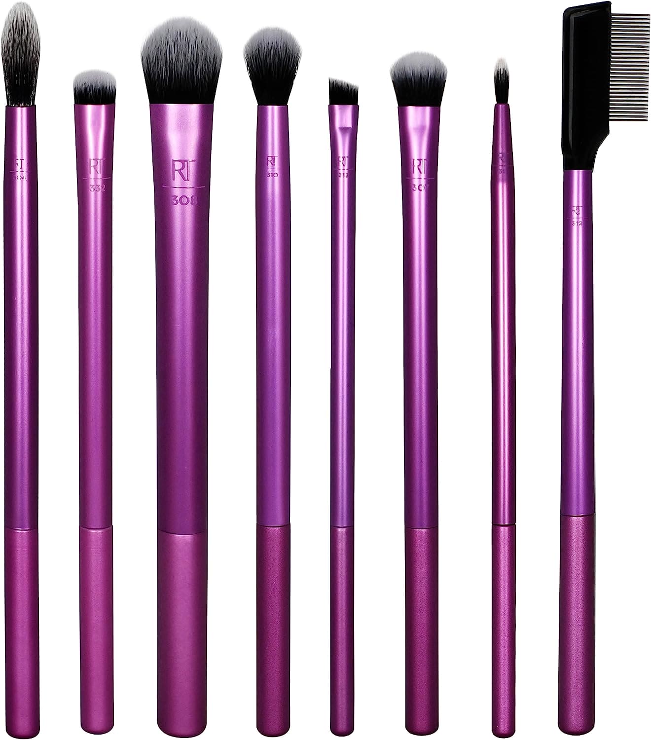 Real Techniques Everyday  Eyeshadow Brush Set with Makeup Brushes and 2 Sponges
