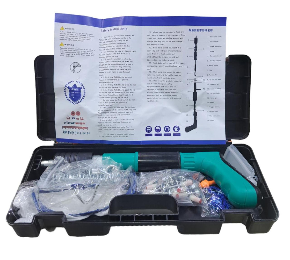 Manual Steel Nail Gun Tool Heavy duty Impact for wood & Wall Repairs